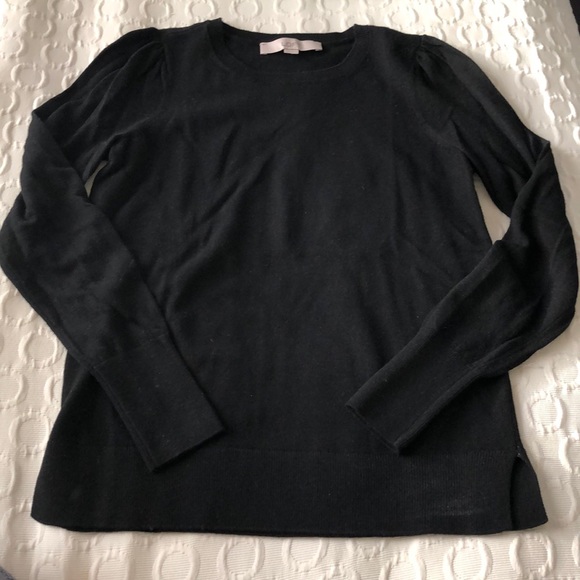 NWOT LOFT Wool Blend Puff Shoulder Sweater - Picture 2 of 7